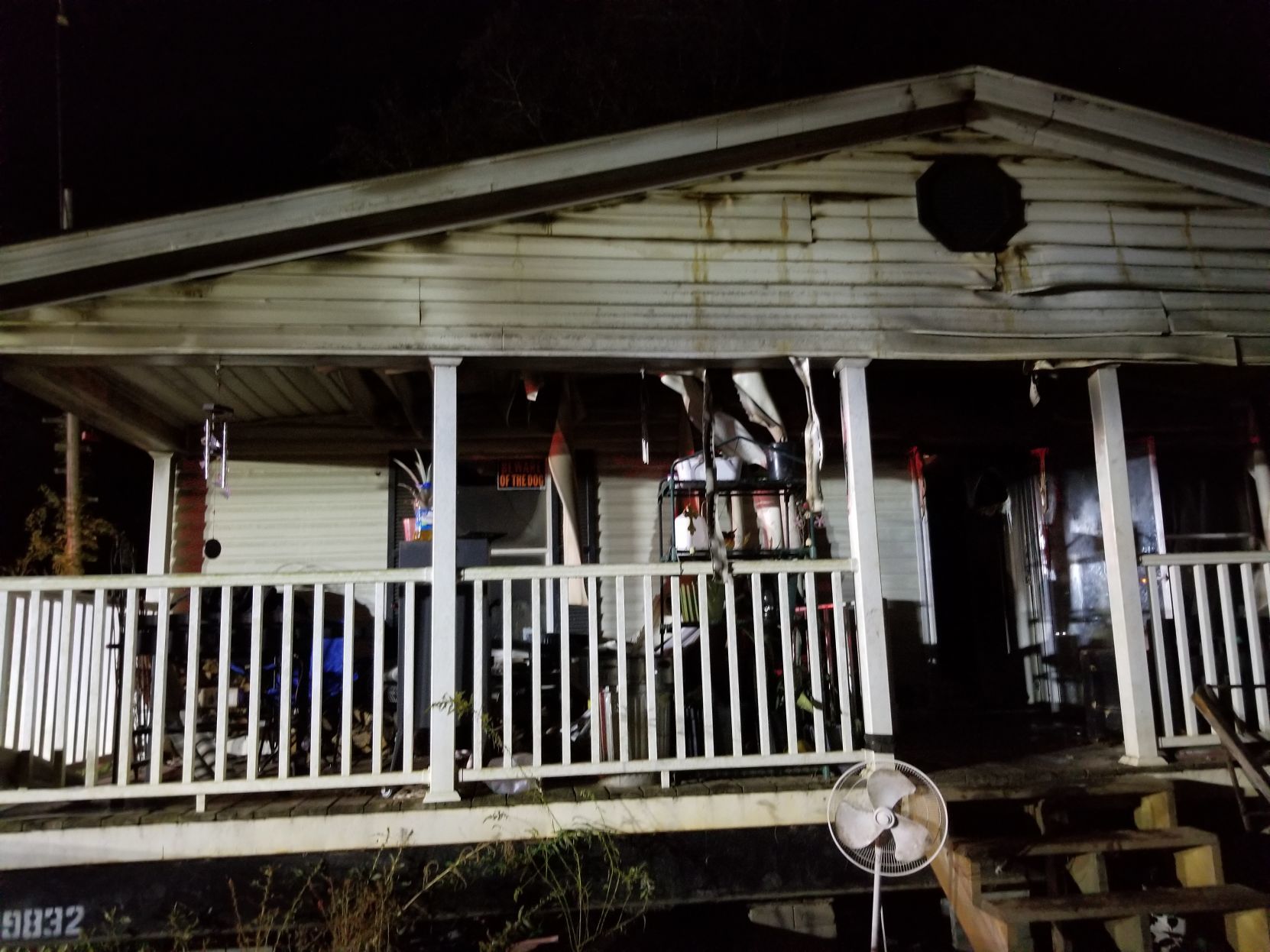 HOME HEAVILY DAMAGED IN FIRE